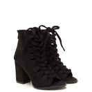 Incaltaminte Femei CheapChic Street Cred Chunky Laced Cut-out Booties Black