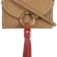 Tory Burch Tassel Suede Crossbody - River Rock N/A