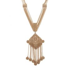 Bijuterii Femei Forever21 Filigree Medallion Necklace Antique gold