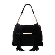 Steve Madden Bcochel Fringe Satchel Black