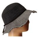Accesorii Femei San Diego Hat Company CTH4121 Chenille Crown with Herringbone Fabric Floppy Brim Black