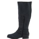 Incaltaminte Femei CheapChic Hop On Faux Leather Moto Boots Black