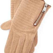 Ralph Lauren Quilted Driving Gloves Camel