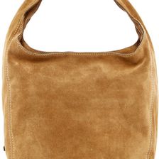 Michael Kors Lena Large Suede Leather Shoulder Tote DESERT