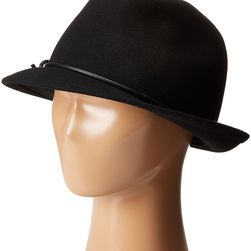 Karen Kane Snapback Felt Fedora Black