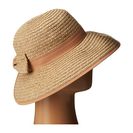 Accesorii Femei San Diego Hat Company PBM1026 Sunbrim w Back Bow and Contrast Edging Camel