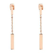 Bijuterii Femei French Connection Rectangle Bar Drop Earrings Rose Gold