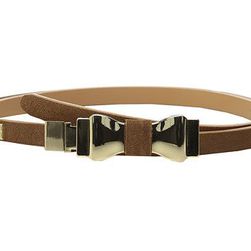 Accesorii Femei Ivanka Trump 12quot Suede Belt with Bow Buckle and Logo Rivet Natural