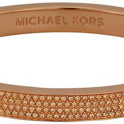 Michael Kors Rose Gold-Tone Crystal Pave Astor Stud Bangle Bracelet MKJ2747791 N/A