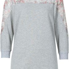 Hanorac cu inserții de dantelă 