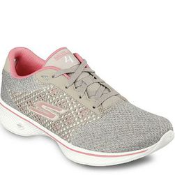 Incaltaminte Femei SKECHERS GOwalk 4 Sneaker - Womens GreyPink