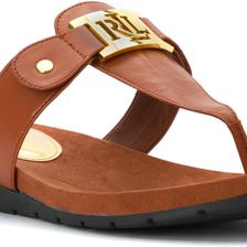 Ralph Lauren Lakin Polo Tan Kidskin