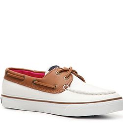 Incaltaminte Femei Sperry Top-Sider Bahama Canvas Leather Boat Shoe Ivory