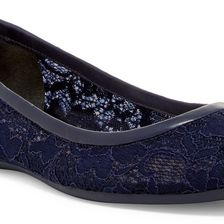Diane von Furstenberg Marano Lace Ballet Flat NAVY