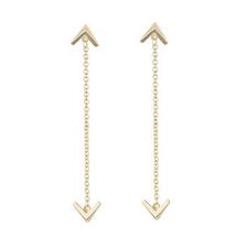 Bijuterii Femei Sam Edelman Double V Chain Drop Earrings Gold