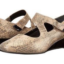 Incaltaminte Femei Walking Cradles Aubrey TaupeGold Lizard PrintBlack Patent