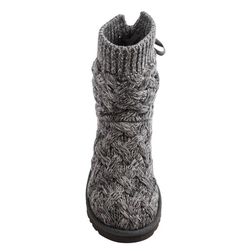 Incaltaminte Femei UGG UGG Australia Isla Cable-Knit Boots - Cotton Knit Suede HEATHERED GREY (01)