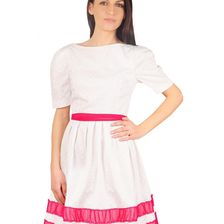 Rochie alba, cu maneca scurta, Amazing, RVL