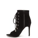 Incaltaminte Femei CheapChic Hole Heart Embellished Lace-up Booties Black