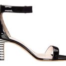 Incaltaminte Femei Kate Spade New York Elsa Black PatentBlackWhite Stripe Stack Heel