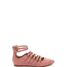 Incaltaminte Femei CheapChic Strapped \'n Fab Pointy Flats Dustypink