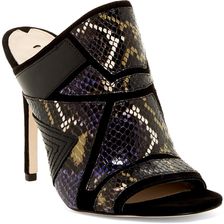 Via Spiga Tarot Snake Embossed Mule BLKMYSTERIOS