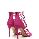 Incaltaminte Femei CheapChic Web Creator Faux Nubuck Caged Heels Fuchsia