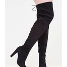 Incaltaminte Femei CheapChic Drawstring Me Along Over-the-knee Boots Black