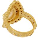 Bijuterii Femei Freida Rothman 14K Gold Plated Sterling Silver CZ Mother of Pearl Framed Ring - Size 6 GOLD