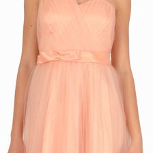 Rochie de seara cu tull somon 6132