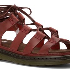 Dr. Martens Kristina Ghilllie Sandal Deep Red Polished Oily Illusion