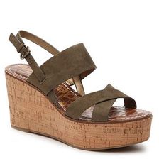 Incaltaminte Femei Sam Edelman Destiny Wedge Sandal Green Suede
