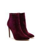 Incaltaminte Femei CheapChic Sleek Attack Pointy Velvet Booties Wine