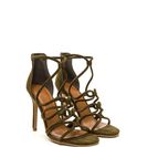 Incaltaminte Femei CheapChic Loop There It Is Caged Stiletto Heels Olive