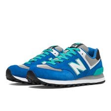 Incaltaminte Femei New Balance Womens Yacht Club 574 Classic Running Shoes Blue with Turquoise
