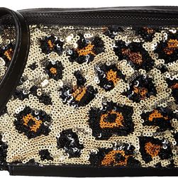 French Connection Amy Crossbody Black/Leopard Lamb PU/Sequins