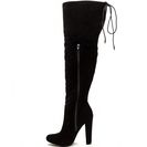 Incaltaminte Femei CheapChic Tied Down Chunky Over-the-knee Boots Black