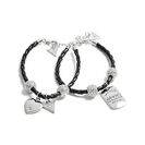 Bijuterii Femei GUESS Silver-Tone Leather Bracelet Set black