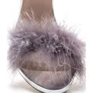 Incaltaminte Femei CheapChic Shake Ya Tail Feather Metallic Heels Silver