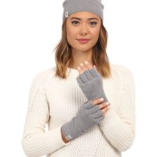 UGG Classic Sequin Trimmed Beanie and Tech Fingerless Set Grey Heather Multi