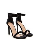 Incaltaminte Femei CheapChic Velvet Allure Ankle Strap Heels Black