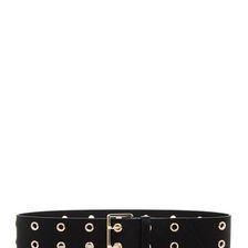 Accesorii Femei Linea Pelle Double Grommet Belt BLACK