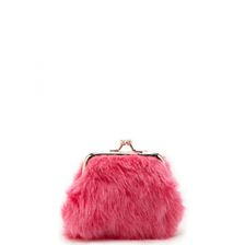 Accesorii Femei Forever21 Faux Fur Coin Purse Hot pink