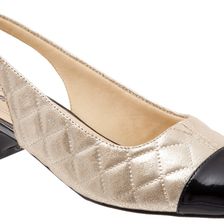 Trotters Dea Gold/Black Quilted