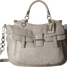 COACH Madison Pinnacle Embossed Metallic Python Abby Silver