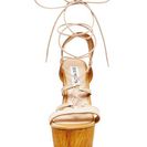 Incaltaminte Femei Steve Madden Sun-Set Wedge Sandal NUDE LEA
