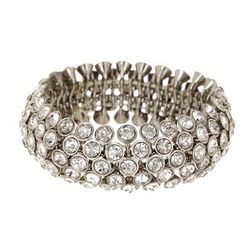 Bijuterii Femei Natasha Accessories Rounded Crystal Bracelet SILVER