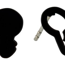 Marc by Marc Jacobs Lost and Found Key Outline Stud Earrings Black