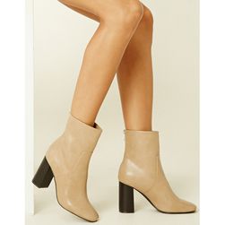 Incaltaminte Femei Forever21 Faux Leather Ankle Booties Nude