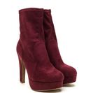 Incaltaminte Femei CheapChic Sleek Outlook Chunky Platform Booties Burgundy